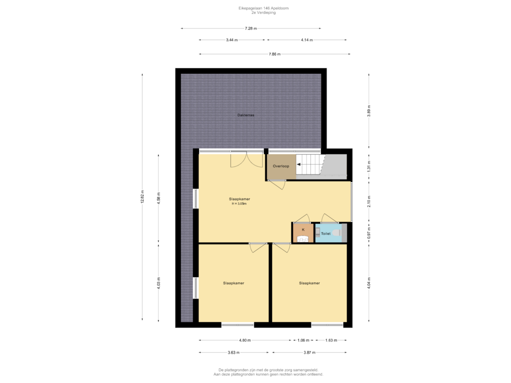 Bekijk plattegrond van 2e Verdieping van Eikepagelaan 146