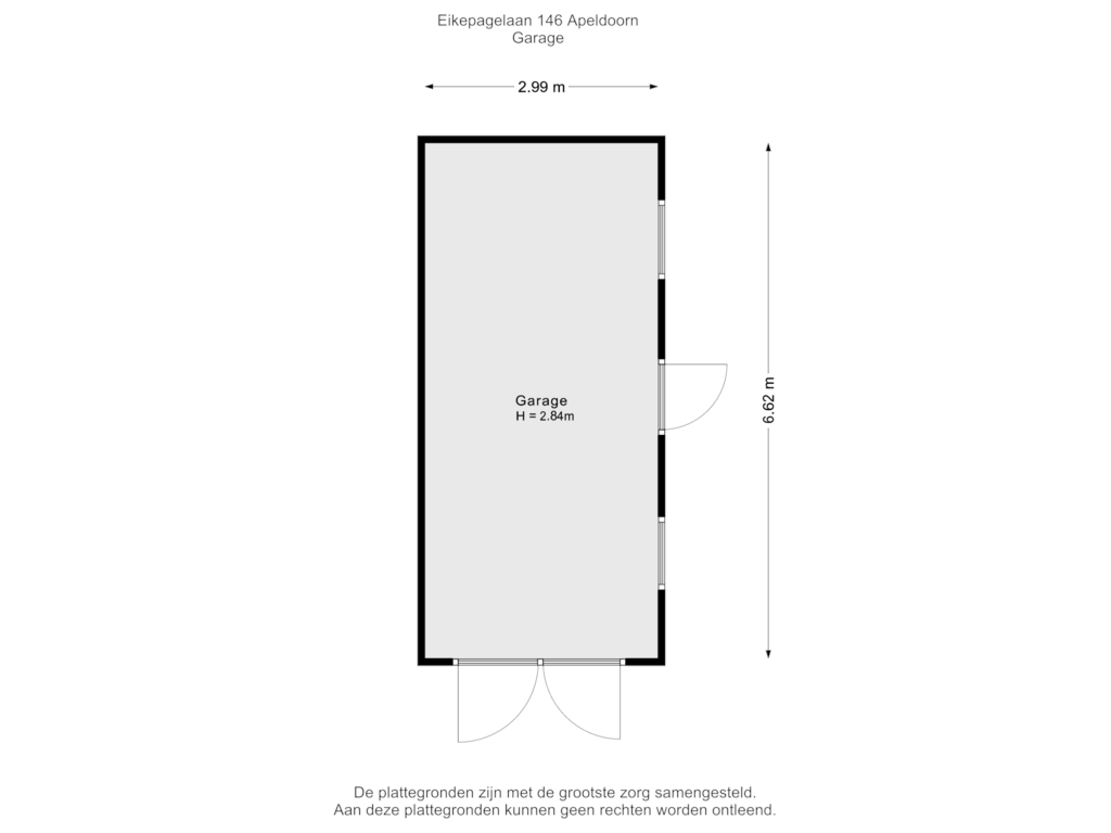 Bekijk plattegrond van Garage van Eikepagelaan 146