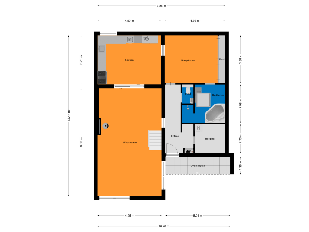 View floorplan of Begane Grond of Looierij 40