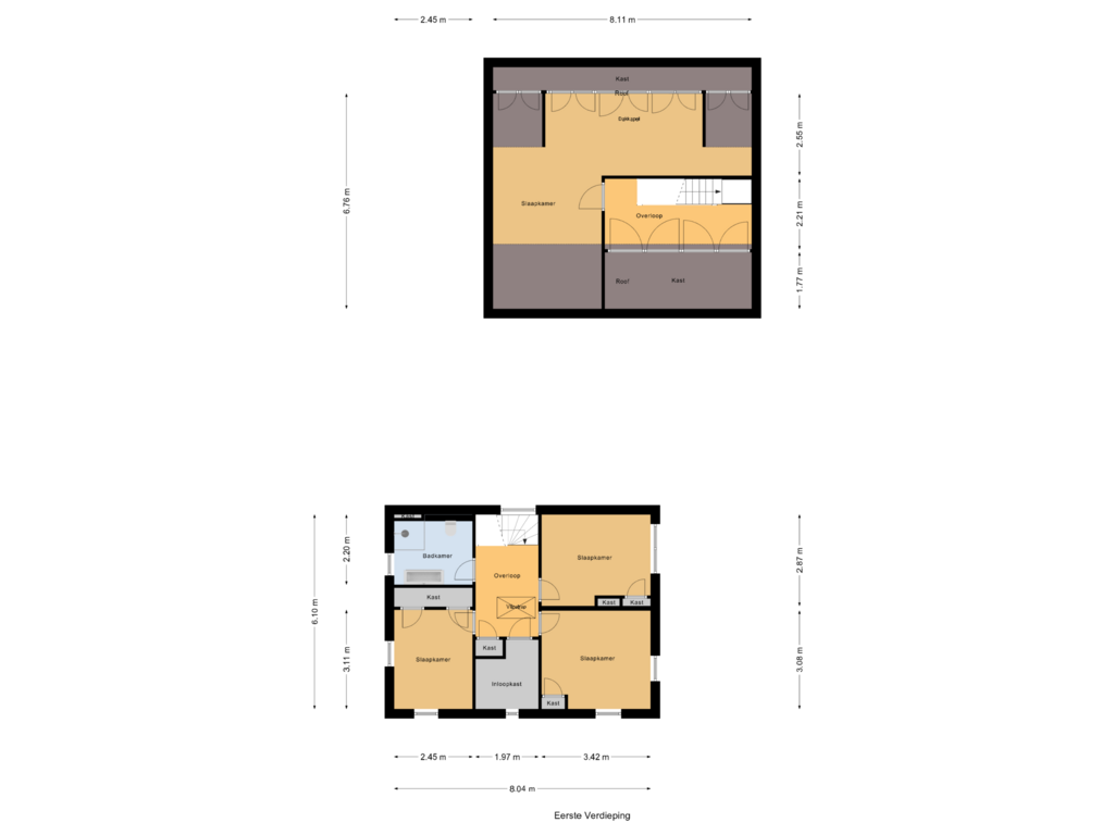 Bekijk plattegrond van Eerste Verdieping van Heerbaan 14