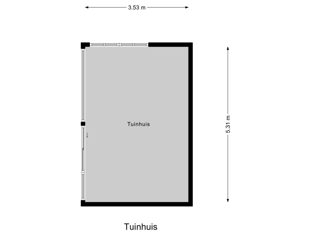 Bekijk plattegrond van Tuinhuis van Heerbaan 14