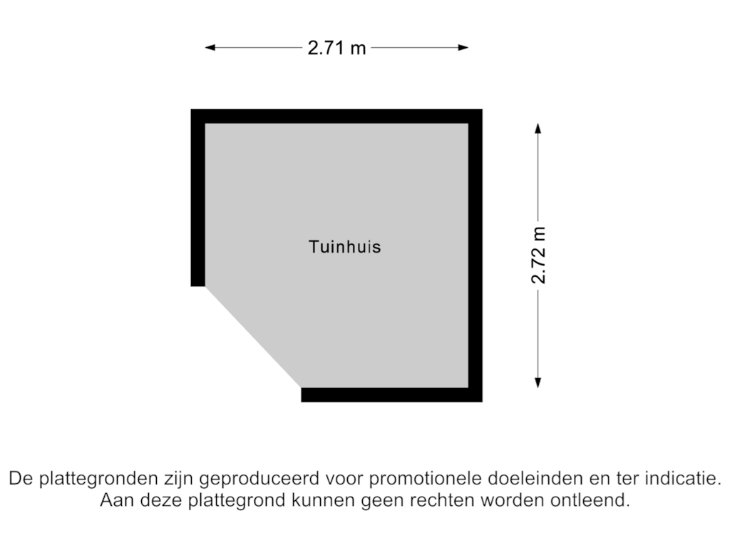 Bekijk plattegrond van Tuinhuis van Wielewaalstraat 17