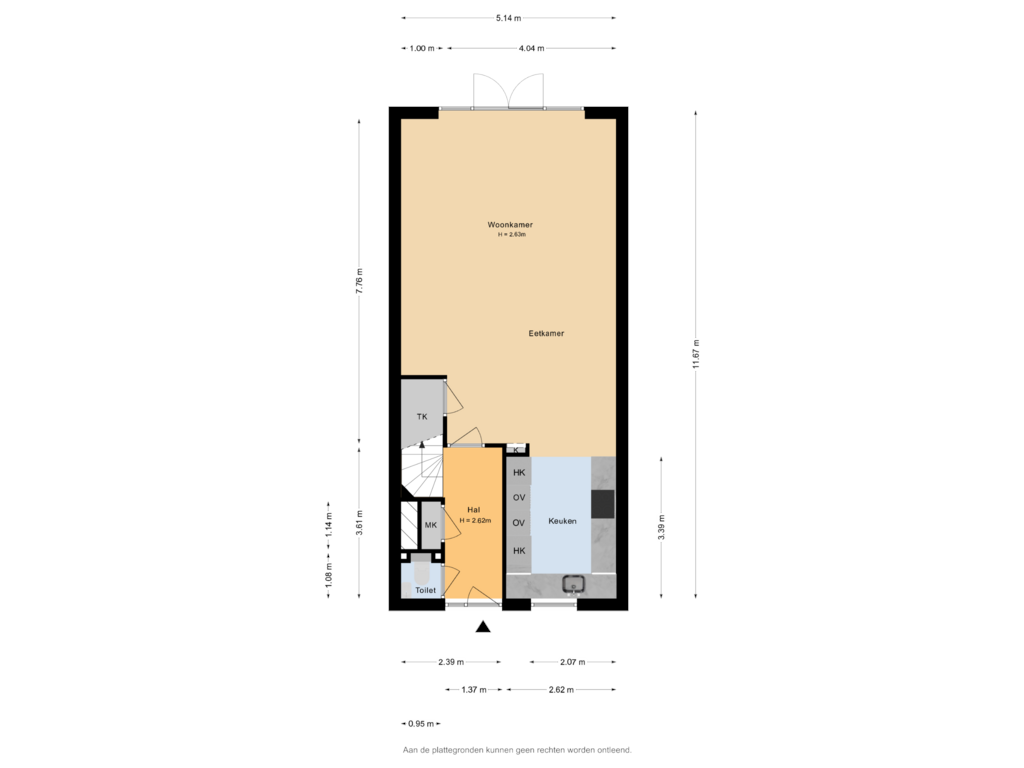 Bekijk plattegrond van Begane grond van Van Kinsbergenstraat 33