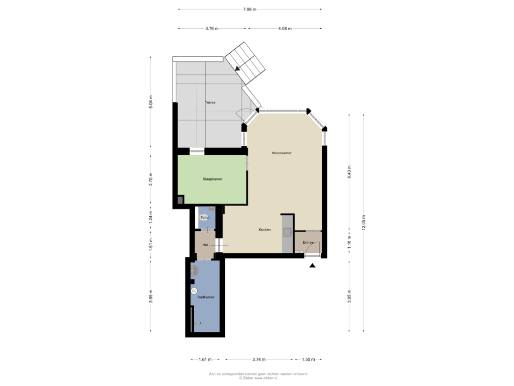 View floorplan of Appartement of Kruisstraat 2-A