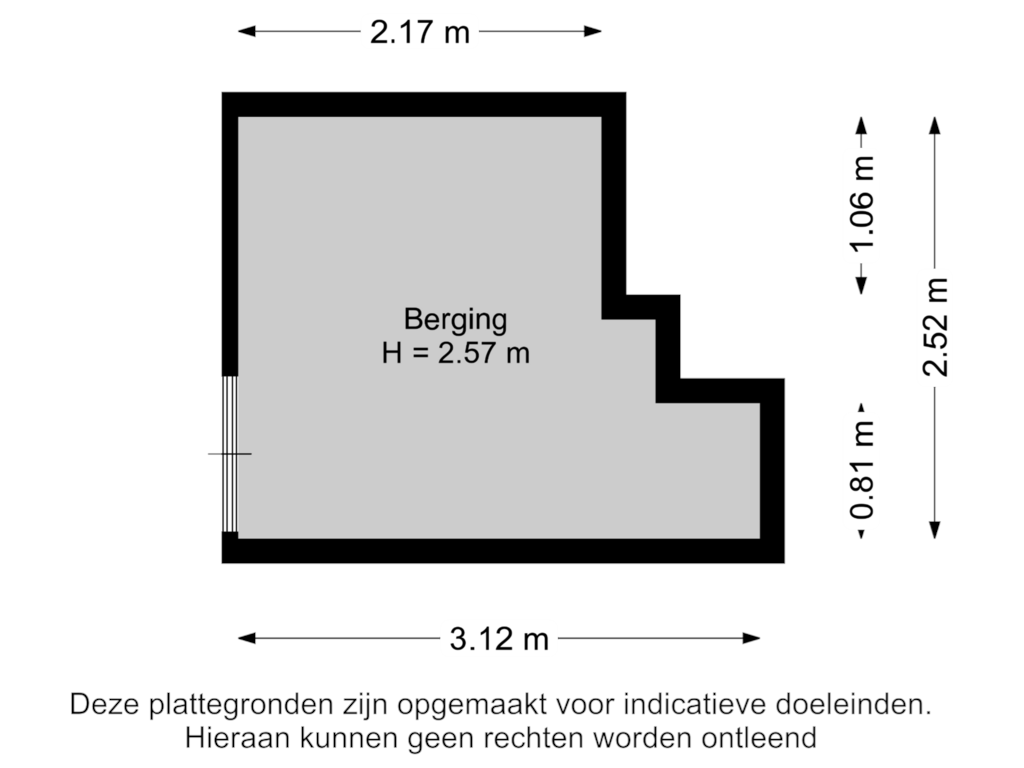 Bekijk plattegrond van Berging van Burgemeester Augustijnstraat 172