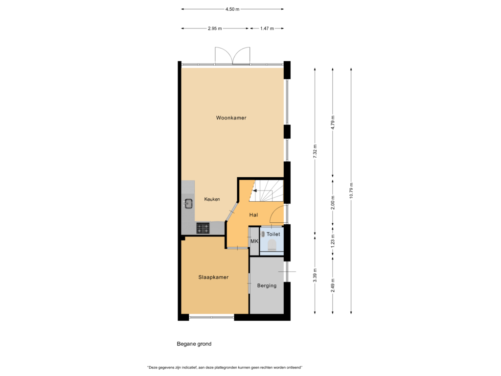 View floorplan of Begane grond of Lagendijk 19-109