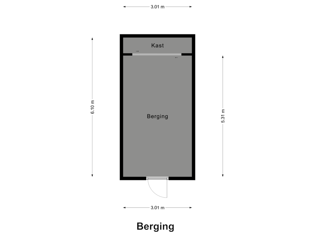 Bekijk plattegrond van Berging van Langpoort 5-B