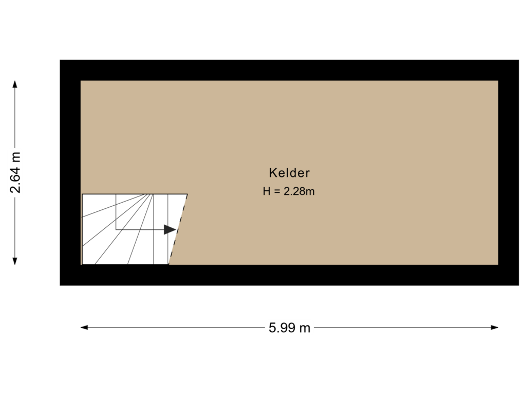 View floorplan of Kelder of Jentsjemar 28