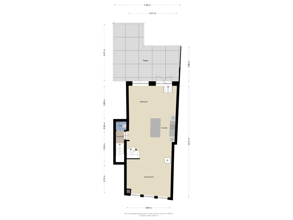 Bekijk plattegrond van Eerste Verdieping van Lange Nieuwstraat 12