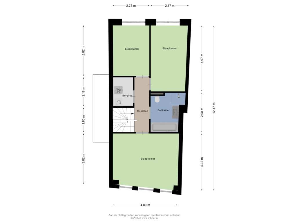 Bekijk plattegrond van Tweede Verdieping van Lange Nieuwstraat 12