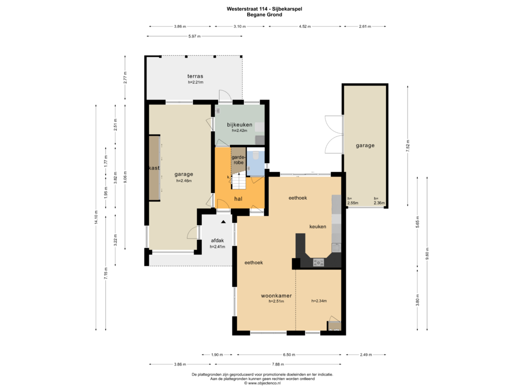 Bekijk plattegrond van BEGANE GROND van Westerstraat 114