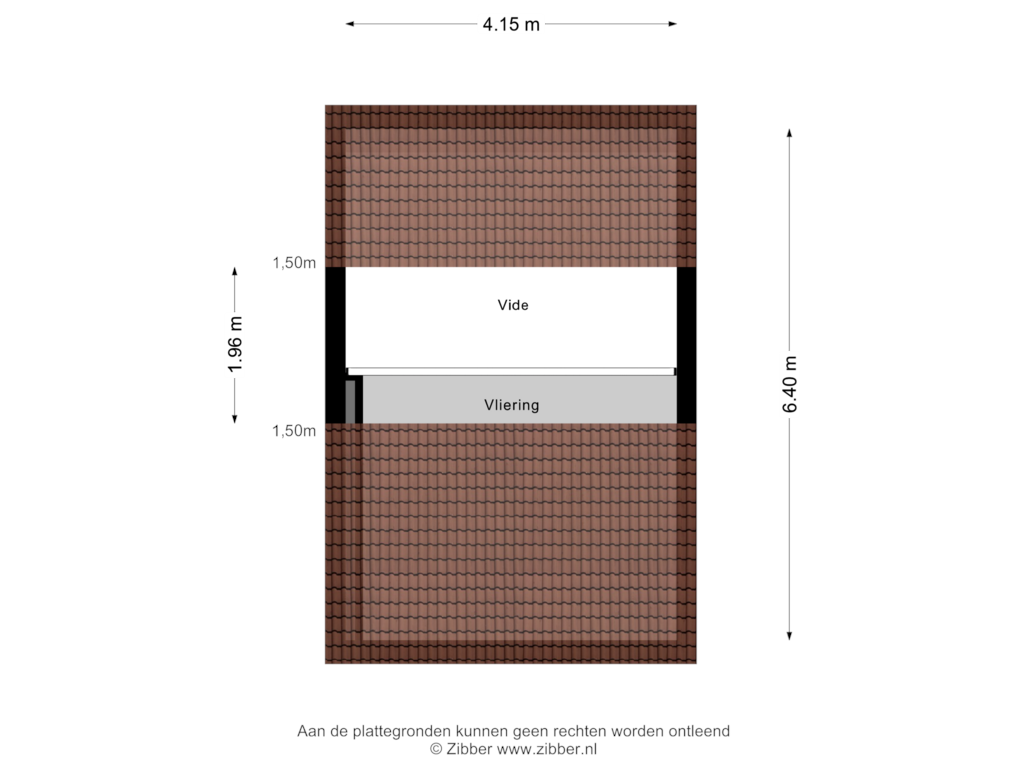 View floorplan of Vliering of Kruisstraat 36