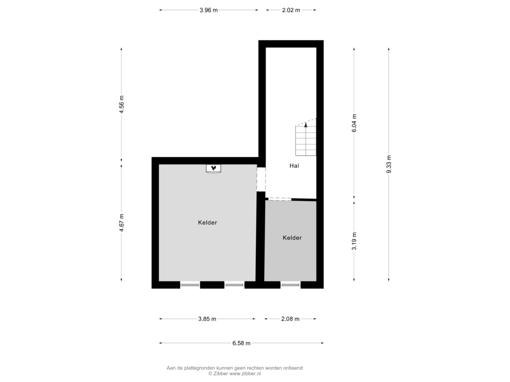 View floorplan of Kelder of Kruisstraat 36