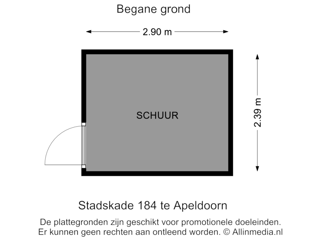 View floorplan of Begane grond of Stadskade 184