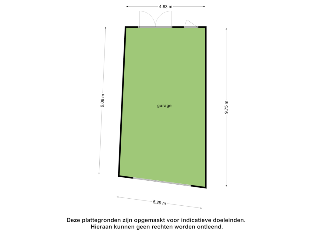 View floorplan of garage of Oudestad 4