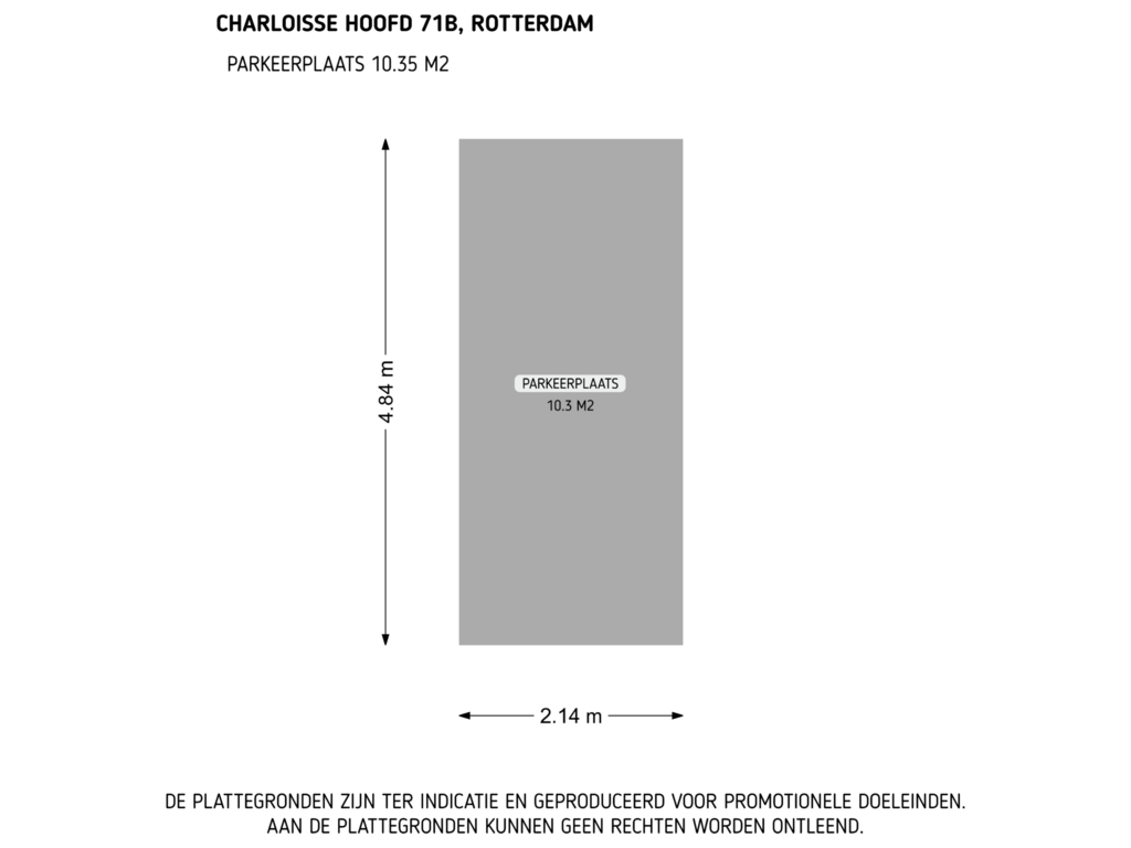 Bekijk plattegrond van parkeerplaats van Charloisse Hoofd 71-B