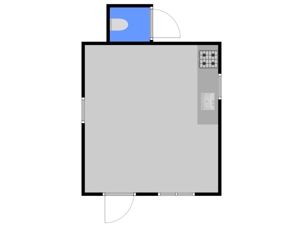 Bekijk plattegrond van tuinhuis van Bunschoterweg 56