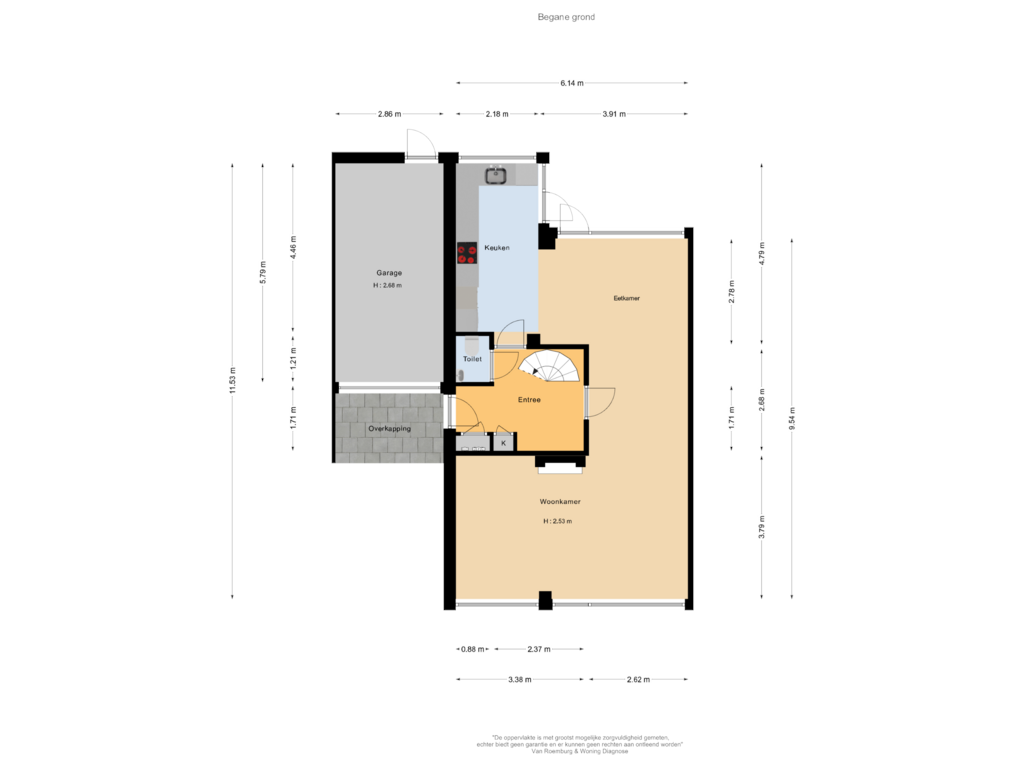 Bekijk plattegrond van Begane grond van Haamstedestraat 10