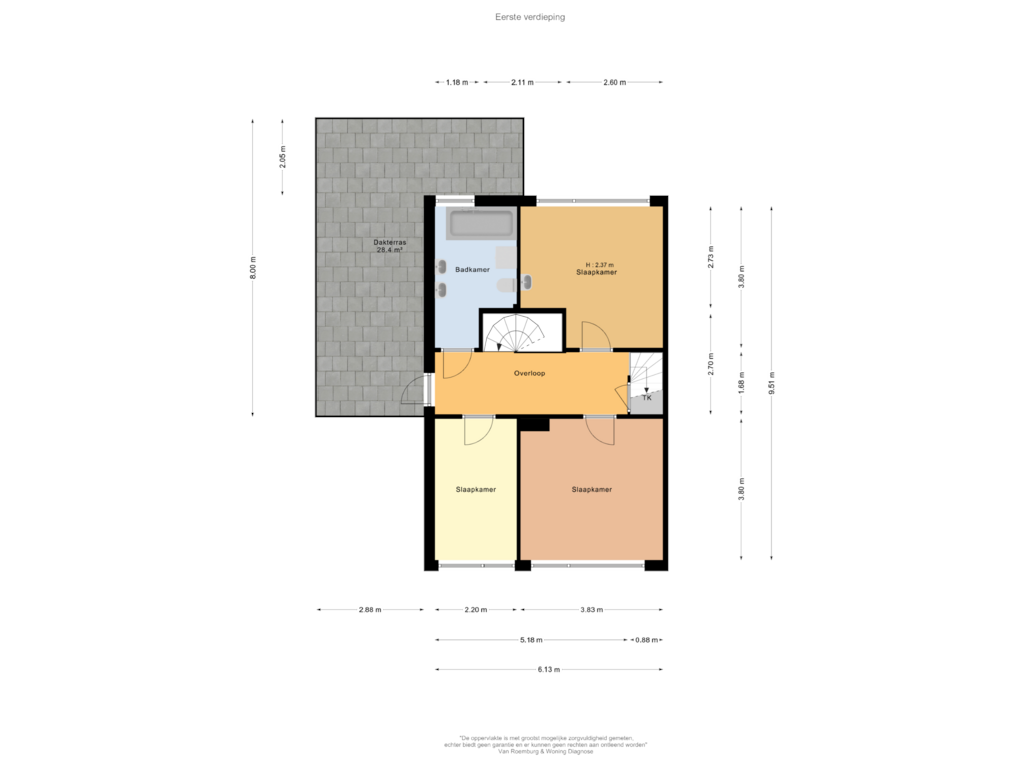 Bekijk plattegrond van Eerste verdieping van Haamstedestraat 10