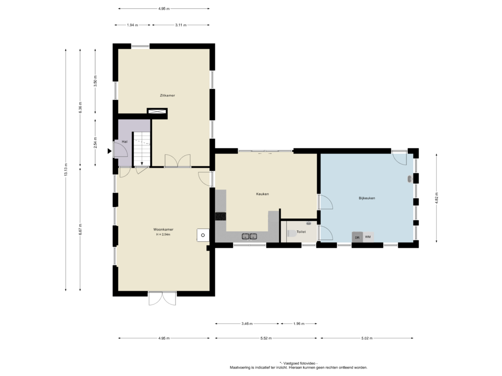 Bekijk plattegrond van Begane grond van Kamervoort 50