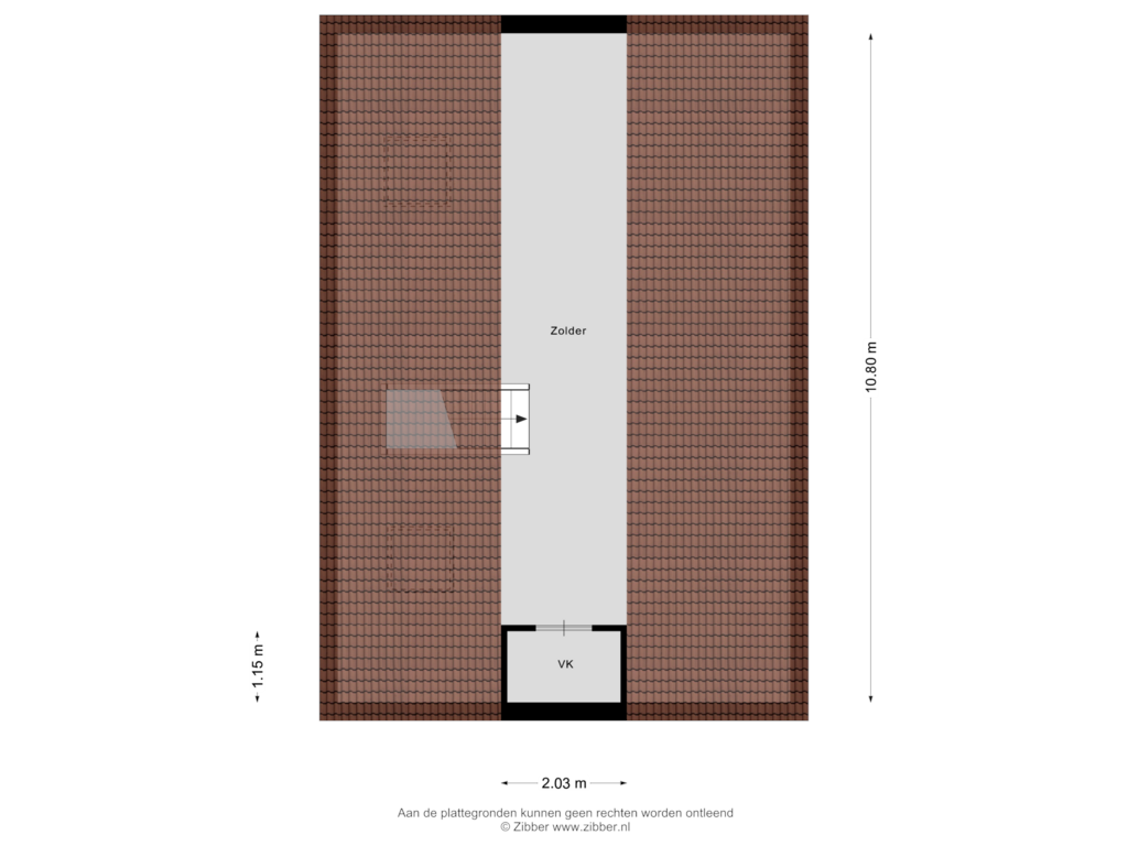 Bekijk plattegrond van 2e Verdieping van Boslaan 25