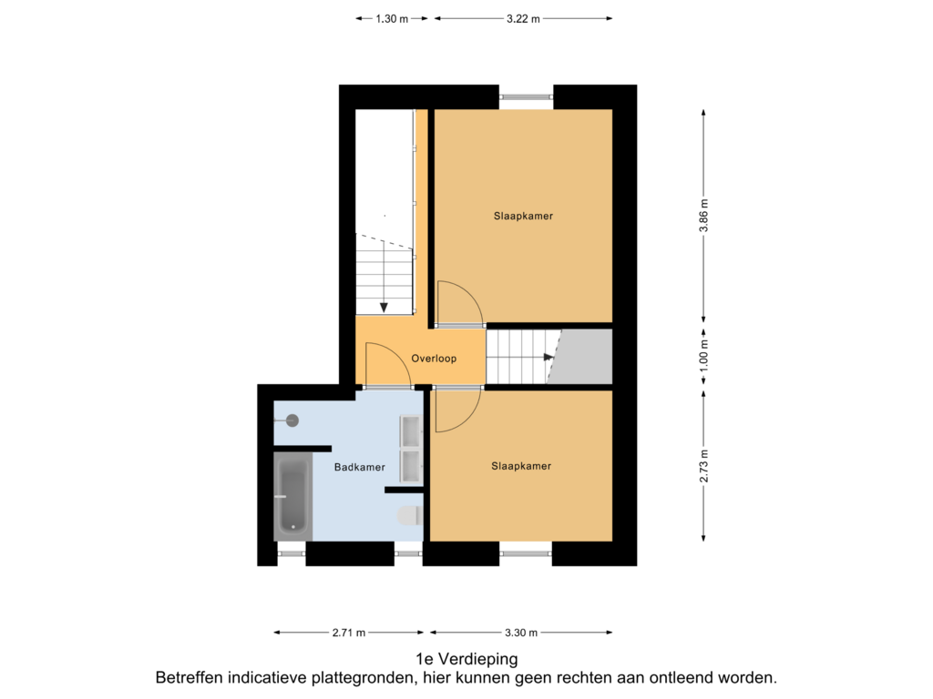 Bekijk plattegrond van 1e Verdieping van Wilhelminalaan 92