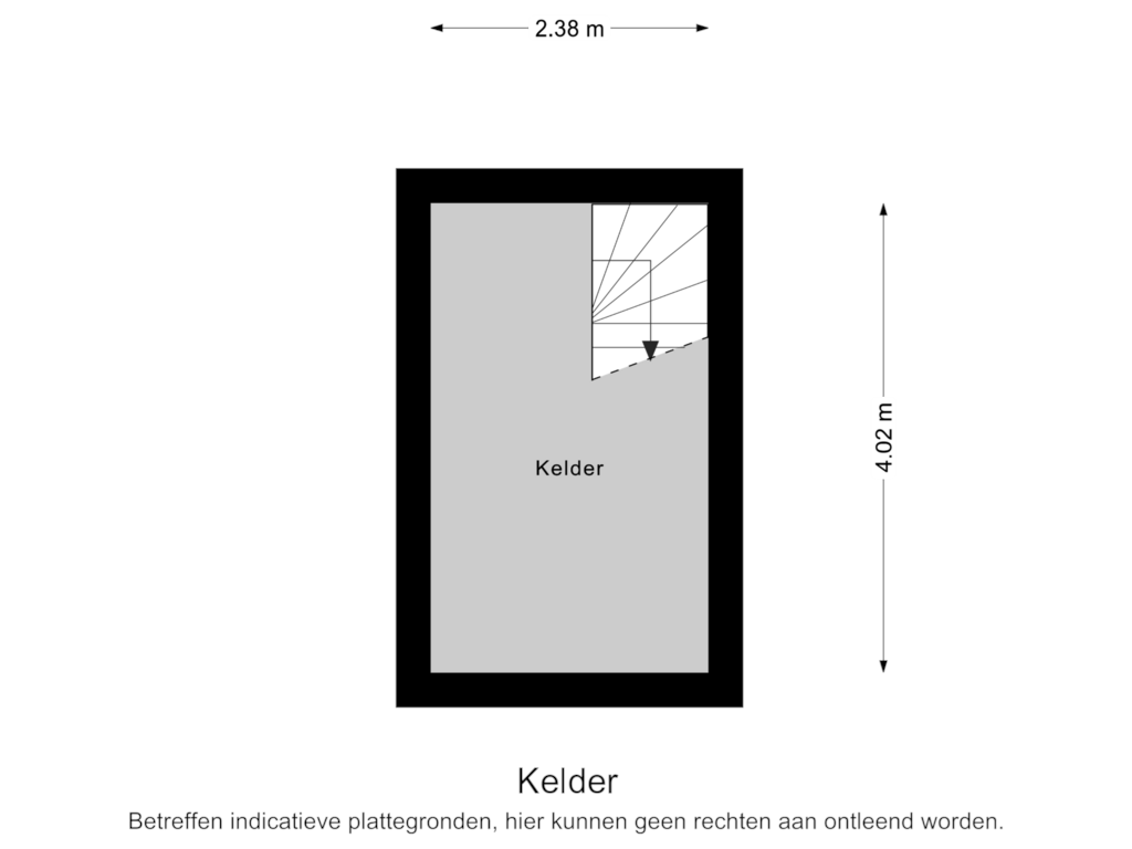 Bekijk plattegrond van Kelder van Wilhelminalaan 92-A