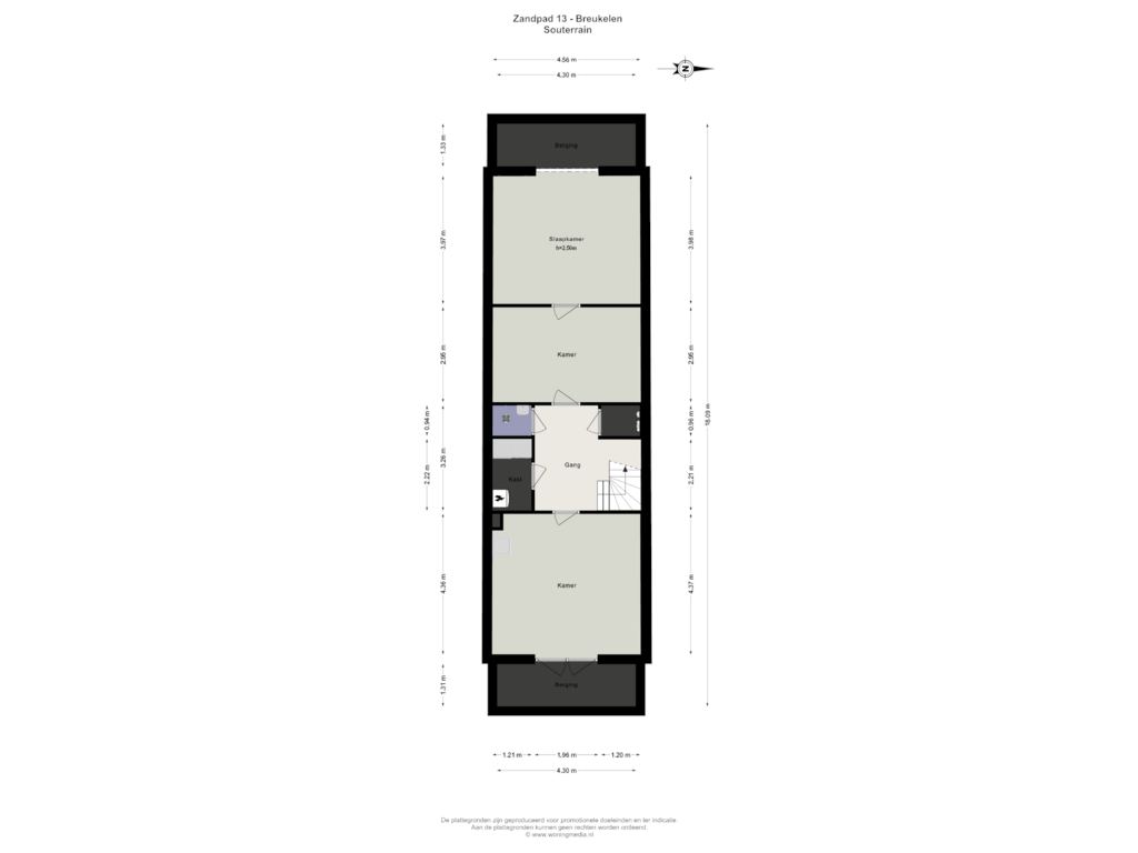 View floorplan of Souterrain of Zandpad 13