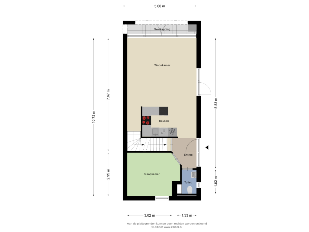 View floorplan of Begane Grond of Oolderhuuske 1-MC2