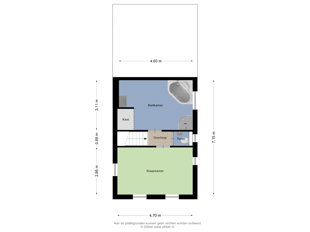 View floorplan of Eerste Verdieping of Oolderhuuske 1-MC2