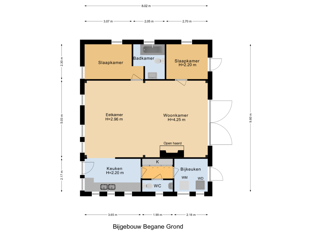 View floorplan of Bijgebouw Begane Grond of Belterweg 10