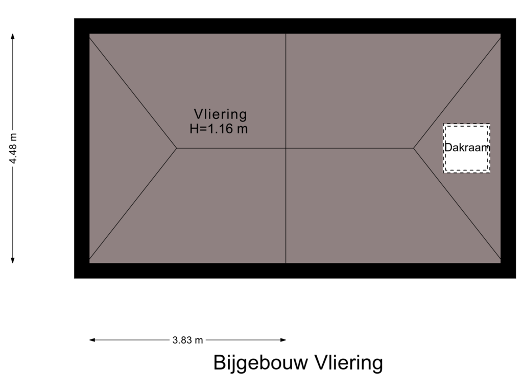 View floorplan of Bijgebouw Vliering of Belterweg 10