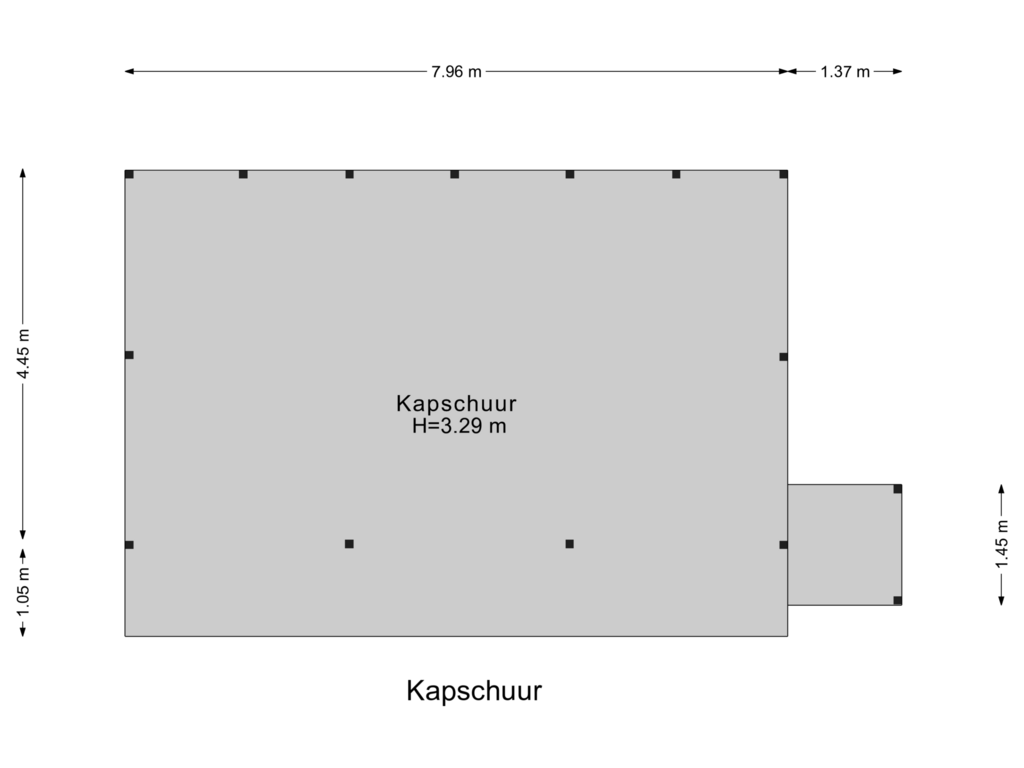 View floorplan of Kapschuur of Belterweg 10