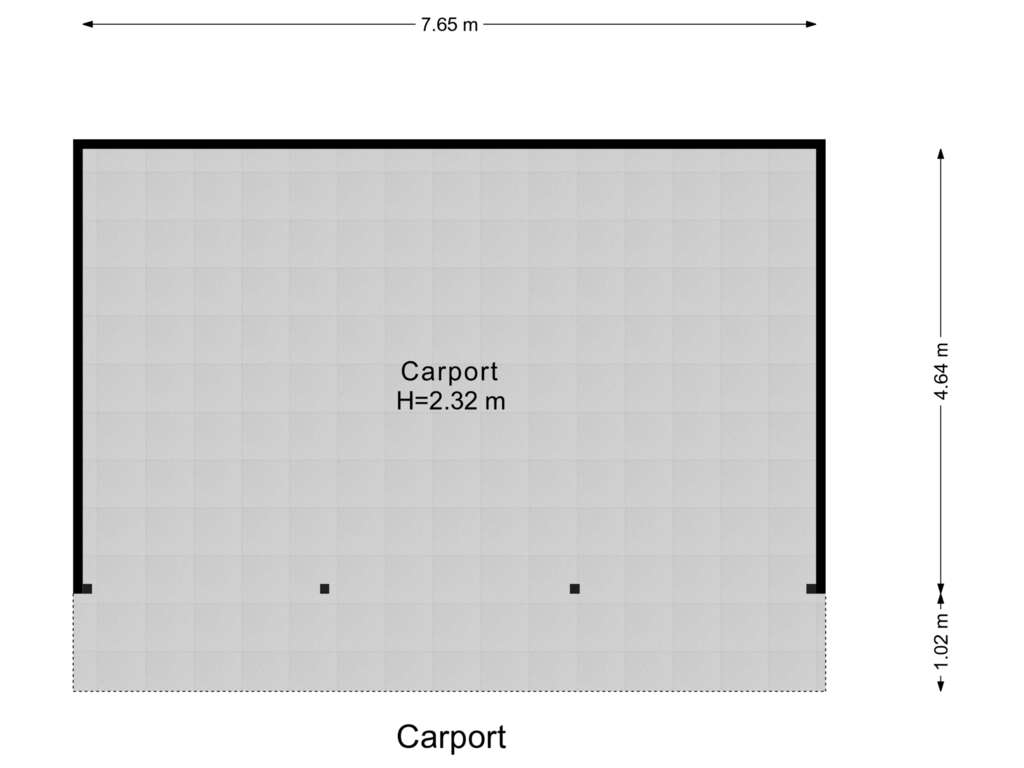 View floorplan of Carport of Belterweg 10