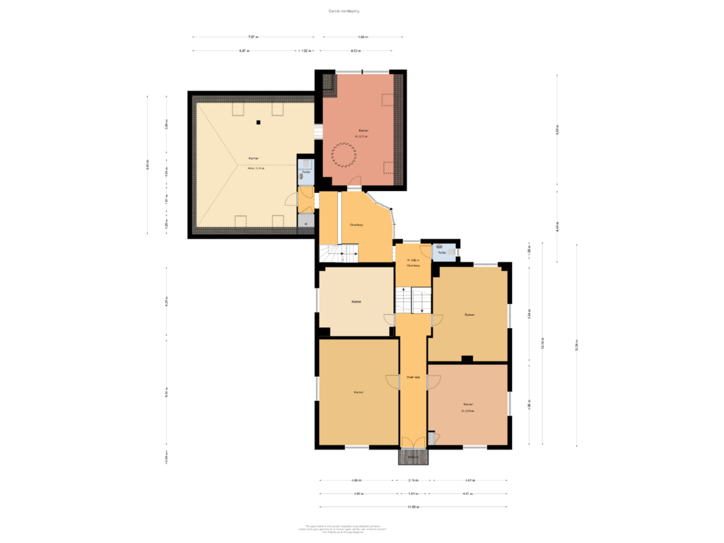 Bekijk plattegrond van Eerste verdieping van Dorpsstraat 32