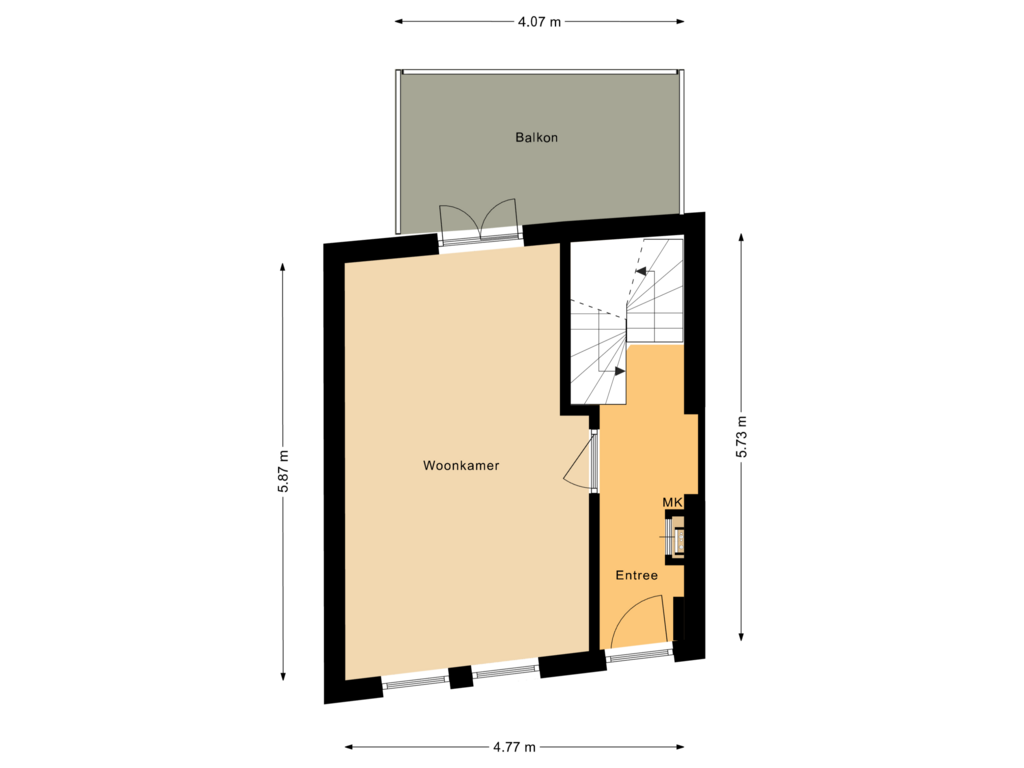 Bekijk plattegrond van Eerste verdieping van Eekwal 69