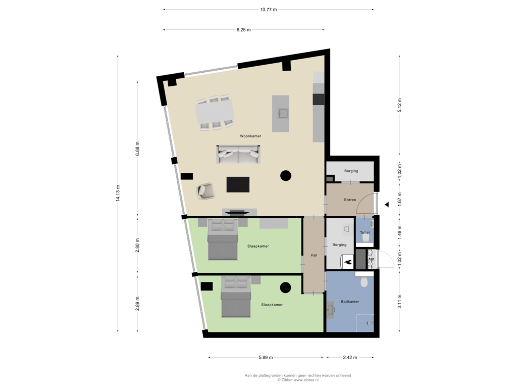 View floorplan of Appartement of Arnoldus Asselbergsstraat 1-Y