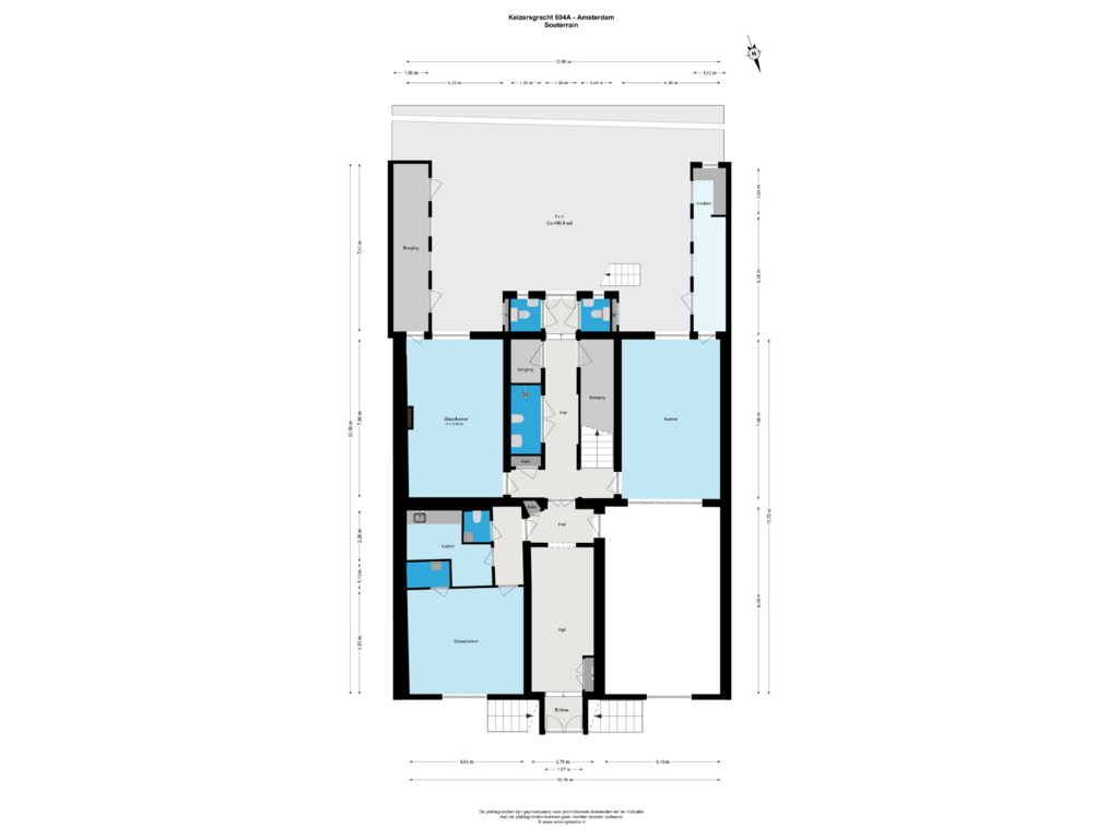 View floorplan of Souterrain of Keizersgracht 604-A