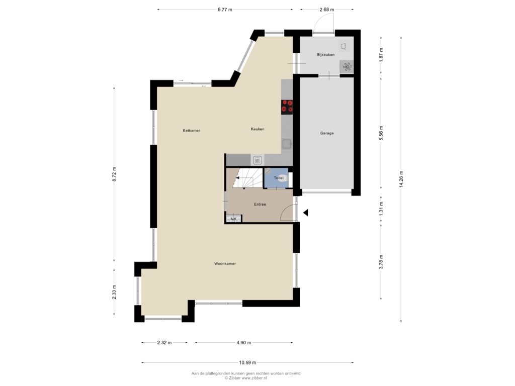 Bekijk plattegrond van Begane Grond van Wilgenstraat 18