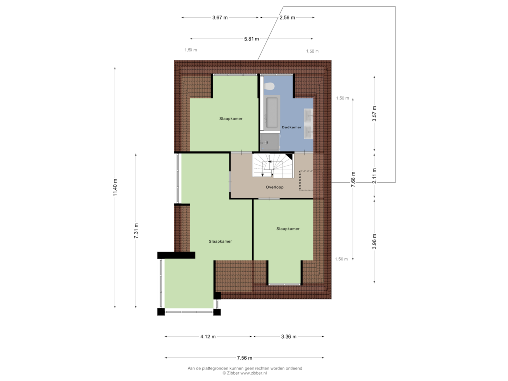 Bekijk plattegrond van Eerste Verdieping van Wilgenstraat 18