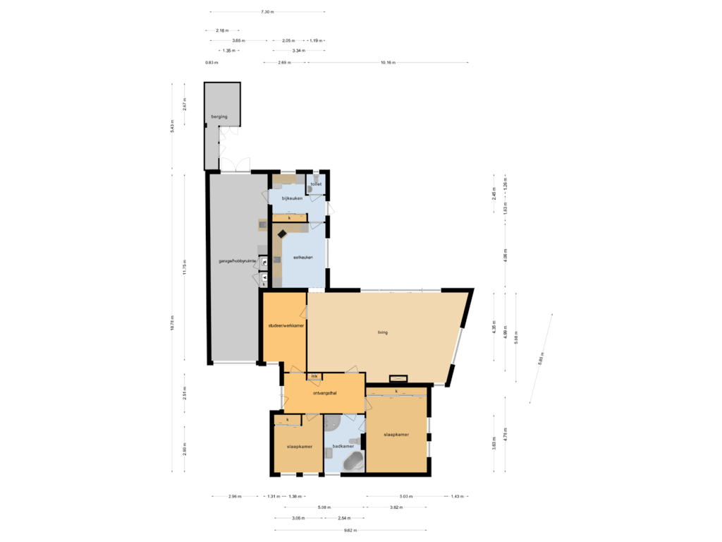 View floorplan of Begane grond of Jungfrau 7