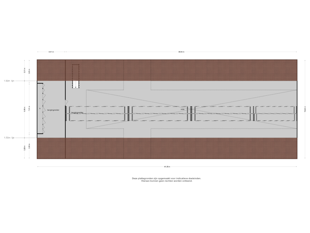 View floorplan of Berging Zolder 2 of Sint Jansgildestraat 15