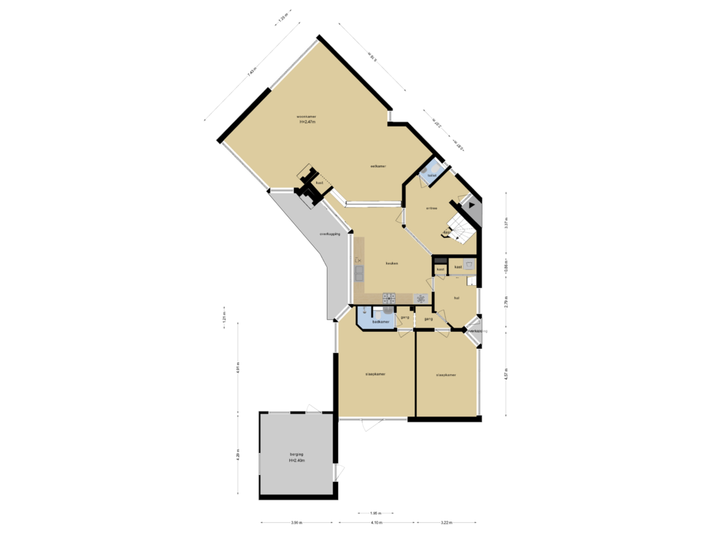 Bekijk plattegrond van Begane grond van De Ronge 20