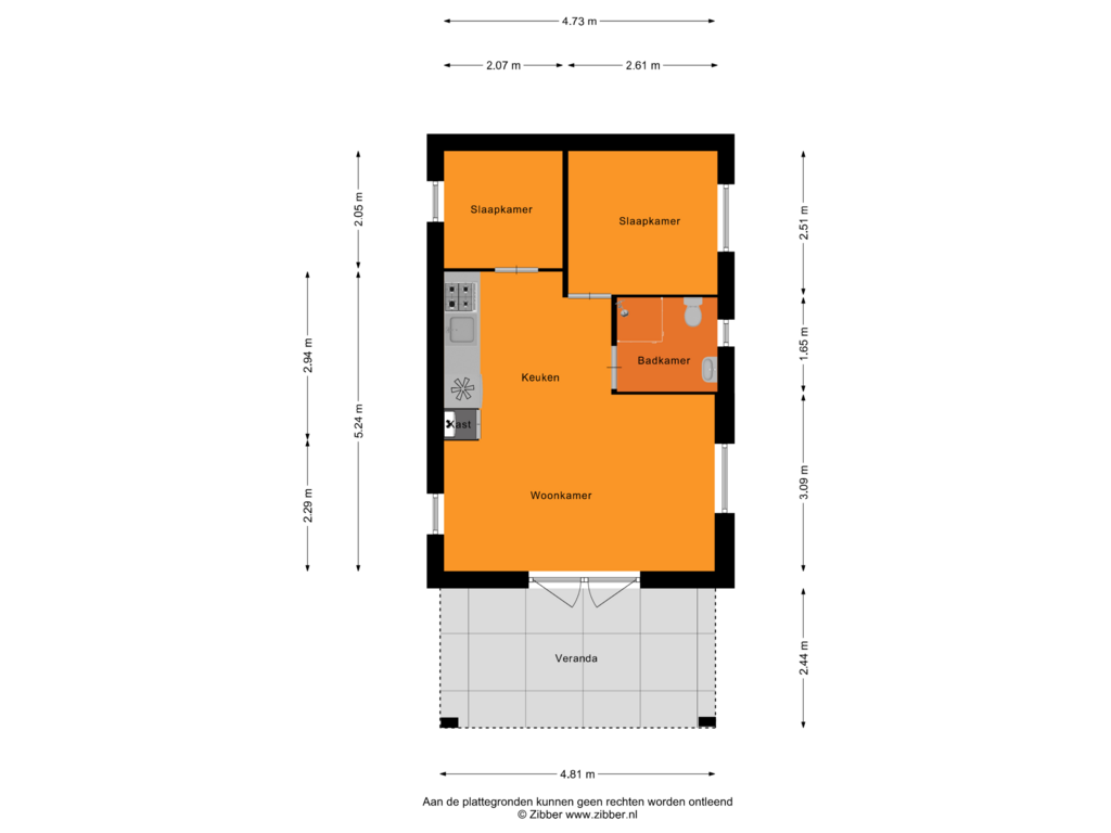 View floorplan of Begane Grond of Arnhemseweg 100-707