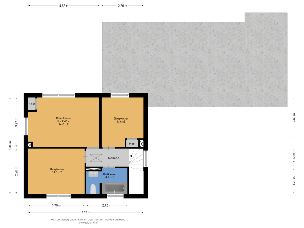 View floorplan of 1e Verdieping of de Drift 1