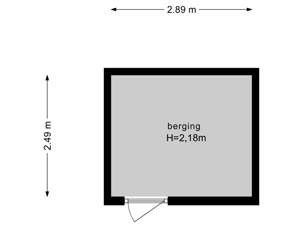 View floorplan of Berging of Plaswijk 31