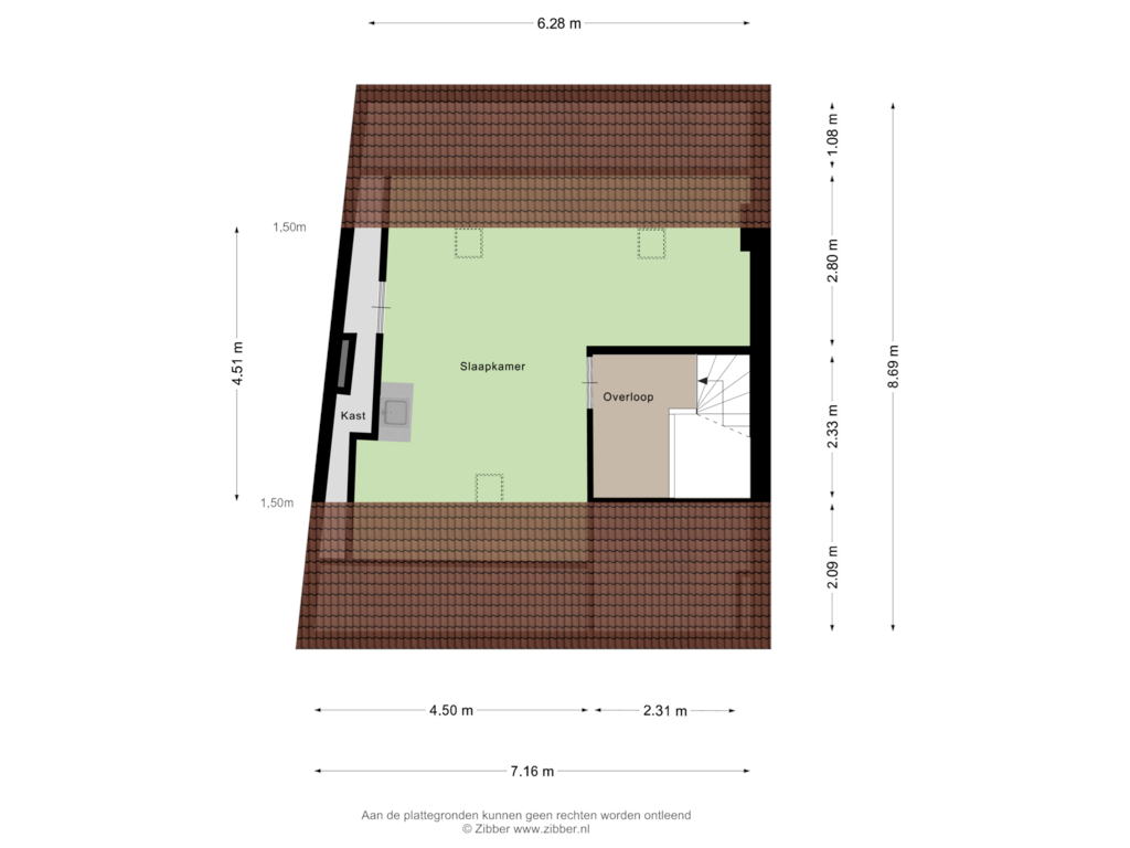 View floorplan of Tweede Verdieping of Sint Maartenswal 1