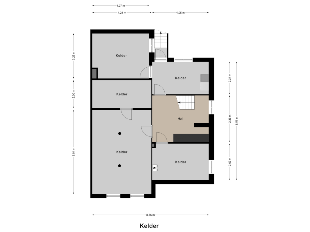 Bekijk plattegrond van Kelder van Venloseweg 7