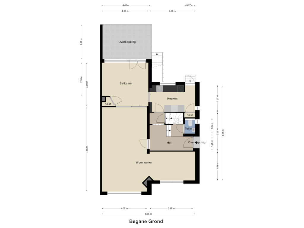 Bekijk plattegrond van Begane Grond van Venloseweg 7