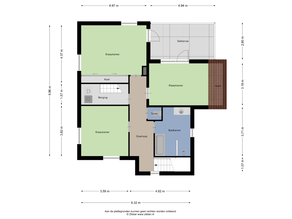 Bekijk plattegrond van Eerste verdieping van Vliek 21